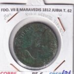 CRE9621 MONEDA ESPAÑA FERNANDO VII 8 MARAVEDIS 1812 JUBIA TIPO 62 COBRE