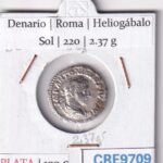 CRE9709 MONEDA ROMANA DENARIO ROMA HELIOGABALO SOL 220