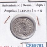 CRE9791 MONEDA ROMANA ANTONINIANO ROMA FILIPO I AEQUITAS 244-247