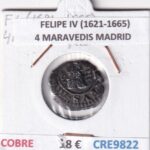 CRE9822 MONEDA ESPAÑA FELIPE IV (1621-1665) 4 MARAVEDIS MADRID COBRE