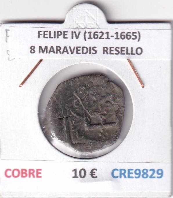CRE9829 CRE9829 MONEDA ESPAÑA FELIPE IV (1621-1665) 8 MARAVEDIS RESELLO COBRE - Imagen 1