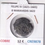 CRE9878 MONEDA ESPAÑA FELIPE IV (1621-1665) 8 MARAVEDIS 1622 COBRE