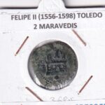 CRE9965 MONEDA ESPAÑA FELIPE II (1556-1598) TOLEDO 2 MARAVEDIS  VELLON