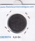 CRE9974 MONEDA ESPAÑA ALFONSO XII 5 CENTIMOS 1879 OM BARCELONA COBRE - Imagen 2