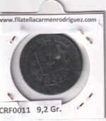 CRF0011 MONEDA ESPAÑA ALFONSO XII 10 CENTIMOS 1878 OM BARCELONA COBRE - Imagen 2
