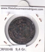CRF0046 MONEDA ESPAÑA GOBIERNO PROVISIONAL 10 CENTIMOS 1870 COBRE - Imagen 2