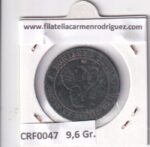 CRF0047 MONEDA ESPAÑA GOBIERNO PROVISIONAL 10 CENTIMOS 1870 COBRE - Imagen 2