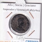 CRF0059 MONEDA AE2 SISCIA GRACIANO EMPERADOR Y VICTORIA 378-383