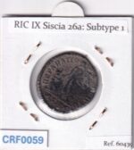 CRF0059 MONEDA AE2 SISCIA GRACIANO EMPERADOR Y VICTORIA 378-383 - Imagen 2