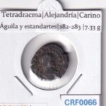 CRF0066 MONEDA TETRADRACMA ALEJANDRIA CARINO BRONCE