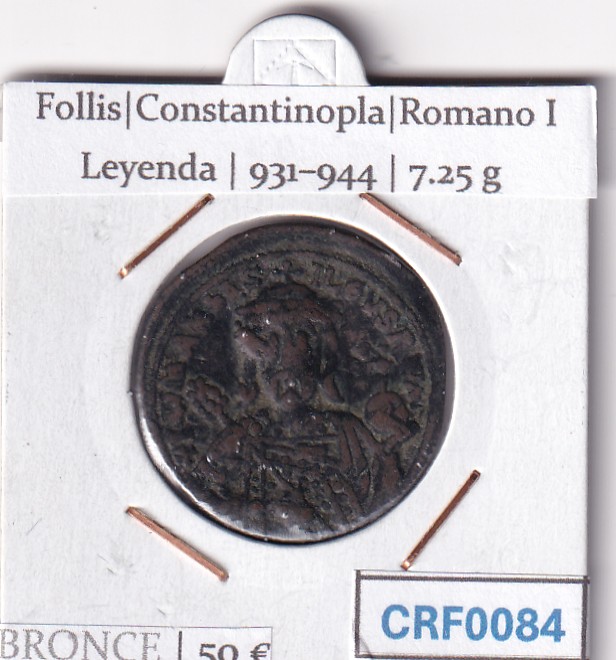 CRF0084 CRF0084 MONEDA IMPERIO BIZANTINO FOLLIS CONSTANTINOPLA ROMANO I 931-944 - Imagen 1