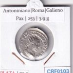 CRF0103 MONEDA ANTIONINIANO ROMA GALIENO PAX 253