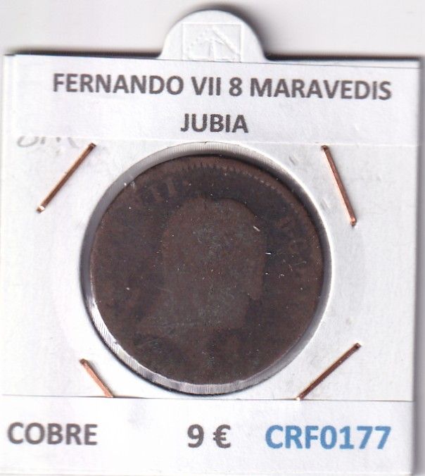 CRF0177 CRF0177 MONEDA ESPAÑA FERNANDO VII 8 MARAVEDIS JUBIA - Imagen 1