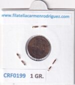 CRF0199 MONEDA ESPAÑA ALFONSO XIII 1 CENTIMOS 1912 PCV COBRE - Imagen 2
