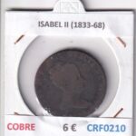 CRF0210 MONEDA ESPAÑA ISABEL II (1833-68) COBRE