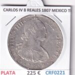 CRF0221 MONEDA ESPAÑA CARLOS IV 8 REALES 1807 MEXICO TH PLATA