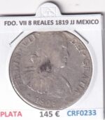 CRF0233 MONEDA ESPAÑA FERNANDO VII 1819 JJ MEXICO PLATA