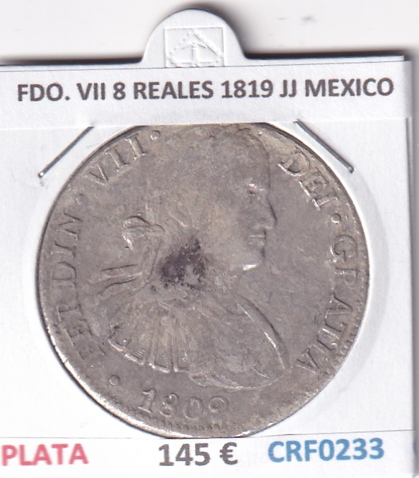CRF0233 CRF0233 MONEDA ESPAÑA FERNANDO VII 1819 JJ MEXICO PLATA - Imagen 1