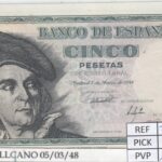CRJ1039 BILLETE ESPAÑA 5 PESETAS 1948 SERIE J P-136a SIN CIRCULAR