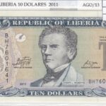 CRJ1444 BILLETE LIBERIA 10 DOLARES  2011 P-27g SIN CIRCULAR