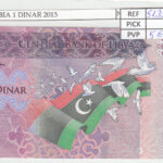 CRJ1553 BILLETE LIBIA 1 DINAR 2013 P-76a N01553