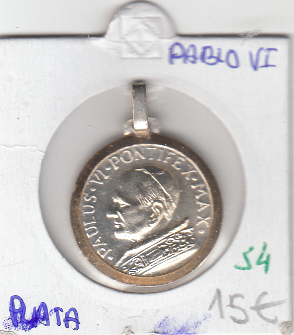 CRM0054 CRM0054 MEDALLA PABLO VI CON ARGILLA PLATA - Imagen 1