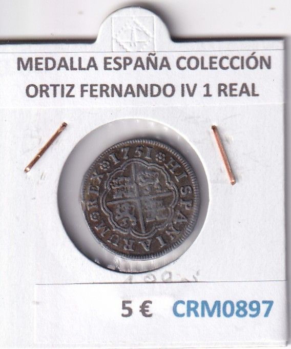 CRM0897 CRM0897 MEDALLA ESPAÑA COLECCIÓN ORTIZ FERNANDO IV 1 REAL - Imagen 1