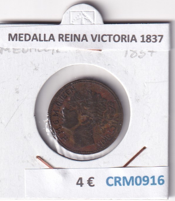 CRM0916 CRM0916 MEDALLA REINA VICTORIA 1837 - Imagen 1