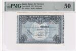 CRPMG053 BILLETE ENCAPSULADO ESPAÑA BILBAO 50 PESETAS 1937 PMG 50