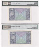 CRPMG058 PAREJA CORRELATIVA BILLETES ESPAÑA 25 PESETA 1940 SERIE C ENCAPSULADO PMG 64 - Imagen 2