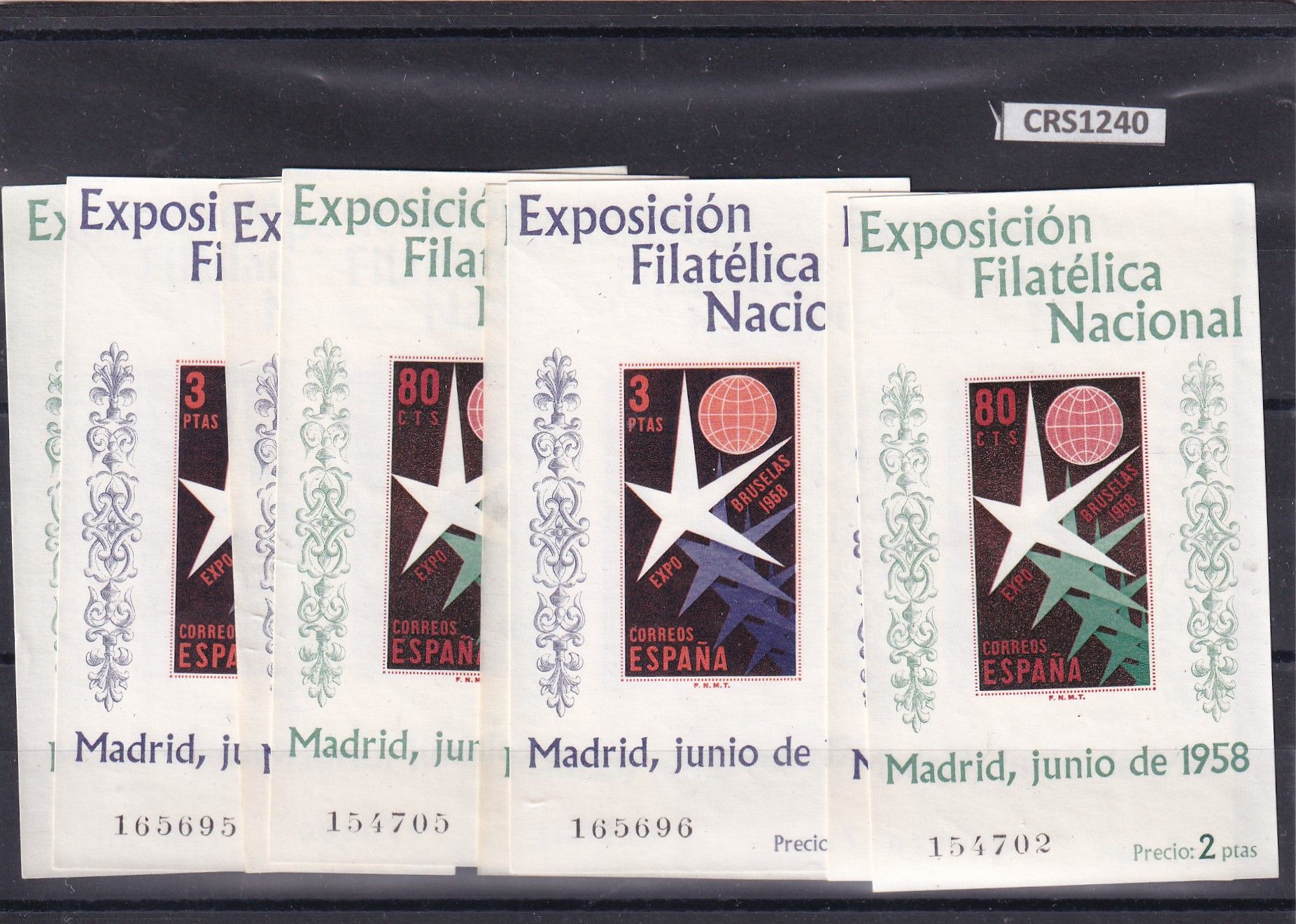 CRS1240 CRS1240 SELLOS ESPAÑA Nº CAT. 1222/23 4 JUEGOS NUEVOS SIN GOMA - Imagen 1