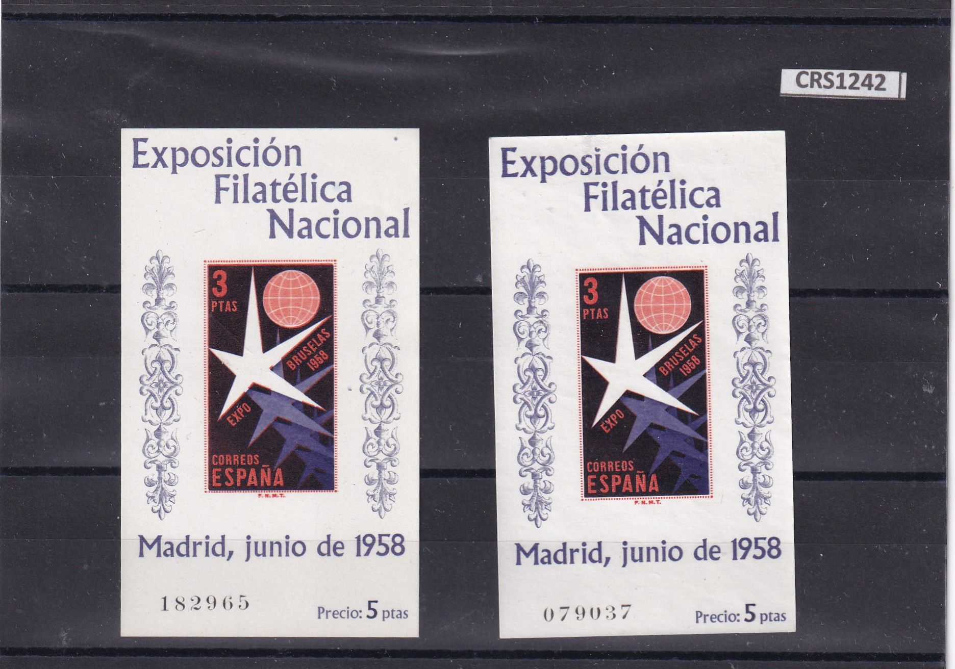 CRS1242 CRS1242 SELLOS ESPAÑA Nº CAT. 1223 UNO SIN CHARNELA Y OTRO SIN GOMA - Imagen 1