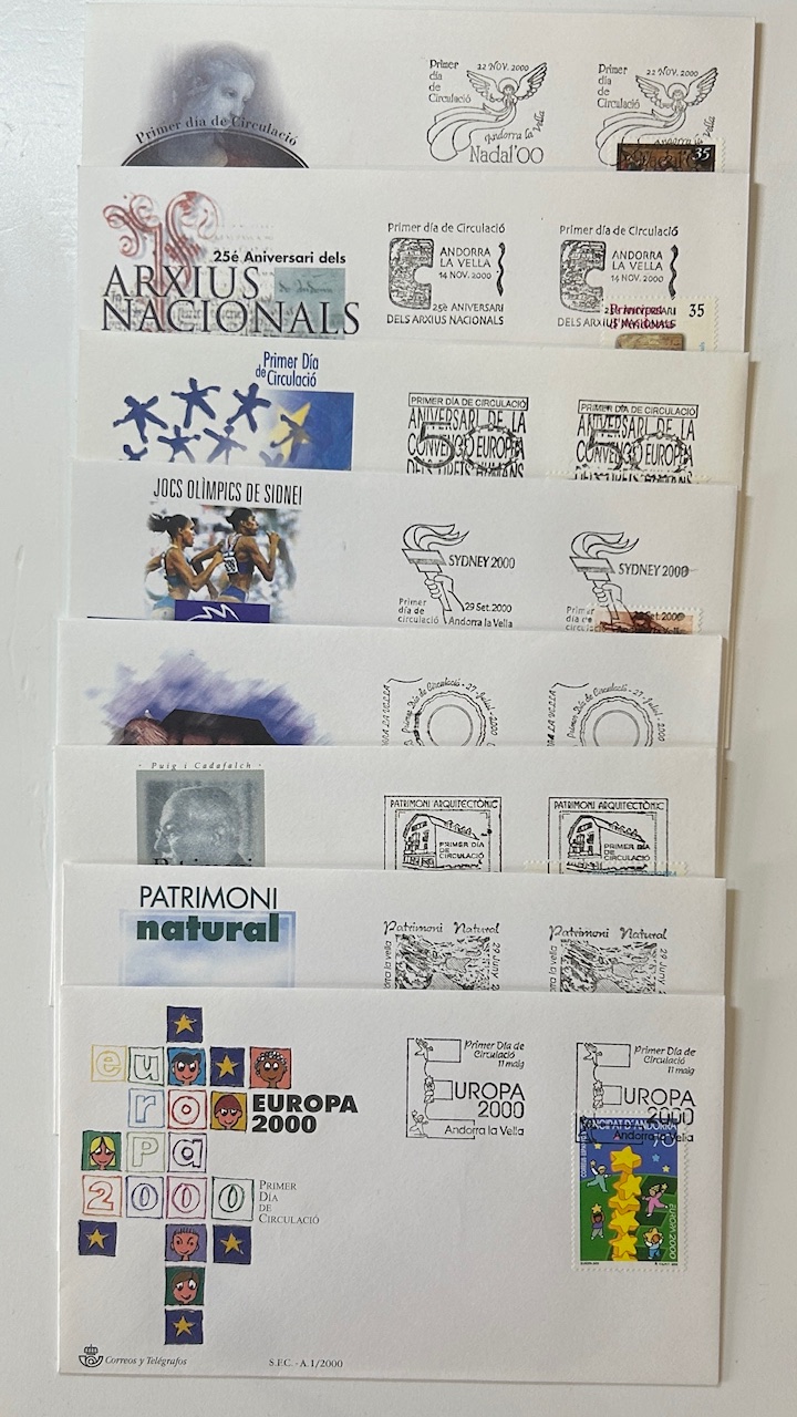 CRS1246 CRS1246 SOBRES PRIMER DIA ANDORRA 2000 COMPLETO - Imagen 1