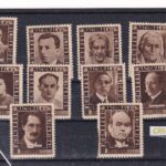 CRSV008 VIÑETAS GUERRA CIVIL 1938 2428/2437 CONG. SOLIDARIDAD GUILLAMON
