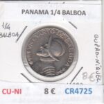 CR4725 MONEDA PANAMA 1/4 BALBOA CU-NI