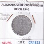 CR4823 MONEDA ALEMANIA 50 REICHSPFNNIG III REICH 1940 ALUMINIO