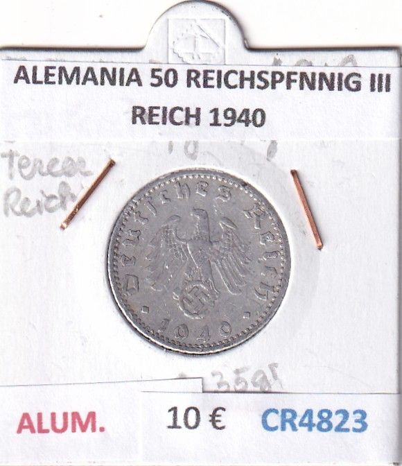 CR4823 CR4823 MONEDA ALEMANIA 50 REICHSPFNNIG III REICH 1940 ALUMINIO - Imagen 1