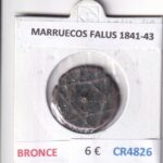 CR4826 MONEDA MARRUECOS FALUS 1841-43 BRONCE