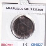 CR4827 MONEDA MARRUECOS FALUS 1273AH BRONCE