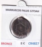CR4827 MONEDA MARRUECOS FALUS 1273AH BRONCE