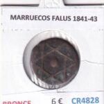 CR4828 MONEDA MARRUECOS FALUS 1841-43 BRONCE