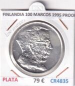 CR4835 MONEDA FINLANDIA 100 MARCOS 1995 PROOF PLATA