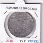 CR4851 MONEDA ALEMANIA 10 EUROS 2013 CU-NI