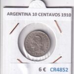 CR4852 MONEDA ARGENTINA 10 CENTAVOS 1910