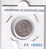 CR4852 MONEDA ARGENTINA 10 CENTAVOS 1910