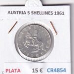 CR4854 MONEDA AUSTRIA 5 SHELLINES 1961 PLATA