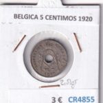 CR4855 MONEDA BELGICA 5 CENTIMOS 1920