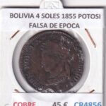 CR4856 MONEDA BOLIVIA 4 SOLES 1855 POTOSI FALSA DE EPOCA COBRE