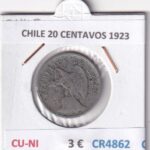CR4862 MONEDA CHILE 20 CENTAVOS 1923 CU-NI