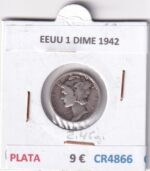 CR4866 MONEDA EEUU 1 DIME 1942 PLATA